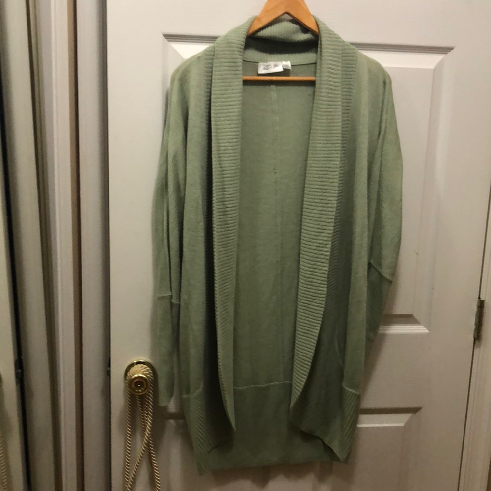 Rd style woman cardigan mint open drape